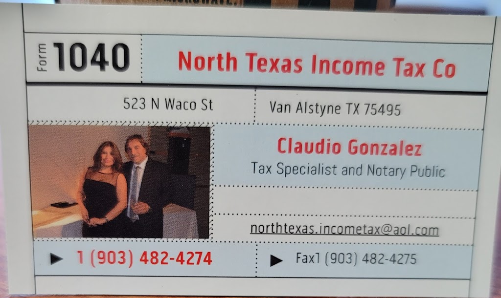 North Texas Tax Co. | 523 N Waco St, Van Alstyne, TX 75495, USA | Phone: (903) 482-4274