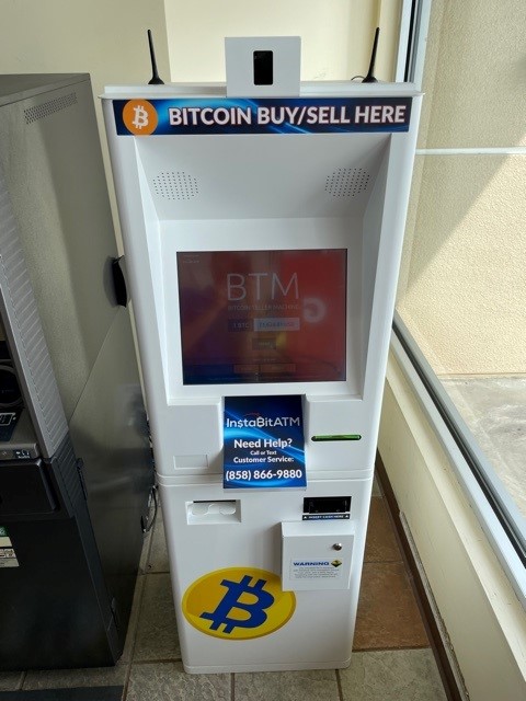 InstaBitATM Bitcoin ATM | 1920 Mission Ave, Oceanside, CA 92058, USA | Phone: (858) 866-9880