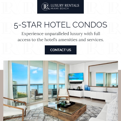 Luxury Rentals Miami Beach | 301 W 41st St #502, Miami Beach, FL 33140, United States | Phone: (305) 391-2222