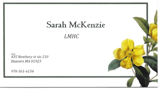 Sarah McKenzie LMHC LLC | 435 Newbury St Suite 210, Danvers, MA 01923, USA | Phone: (978) 561-6154