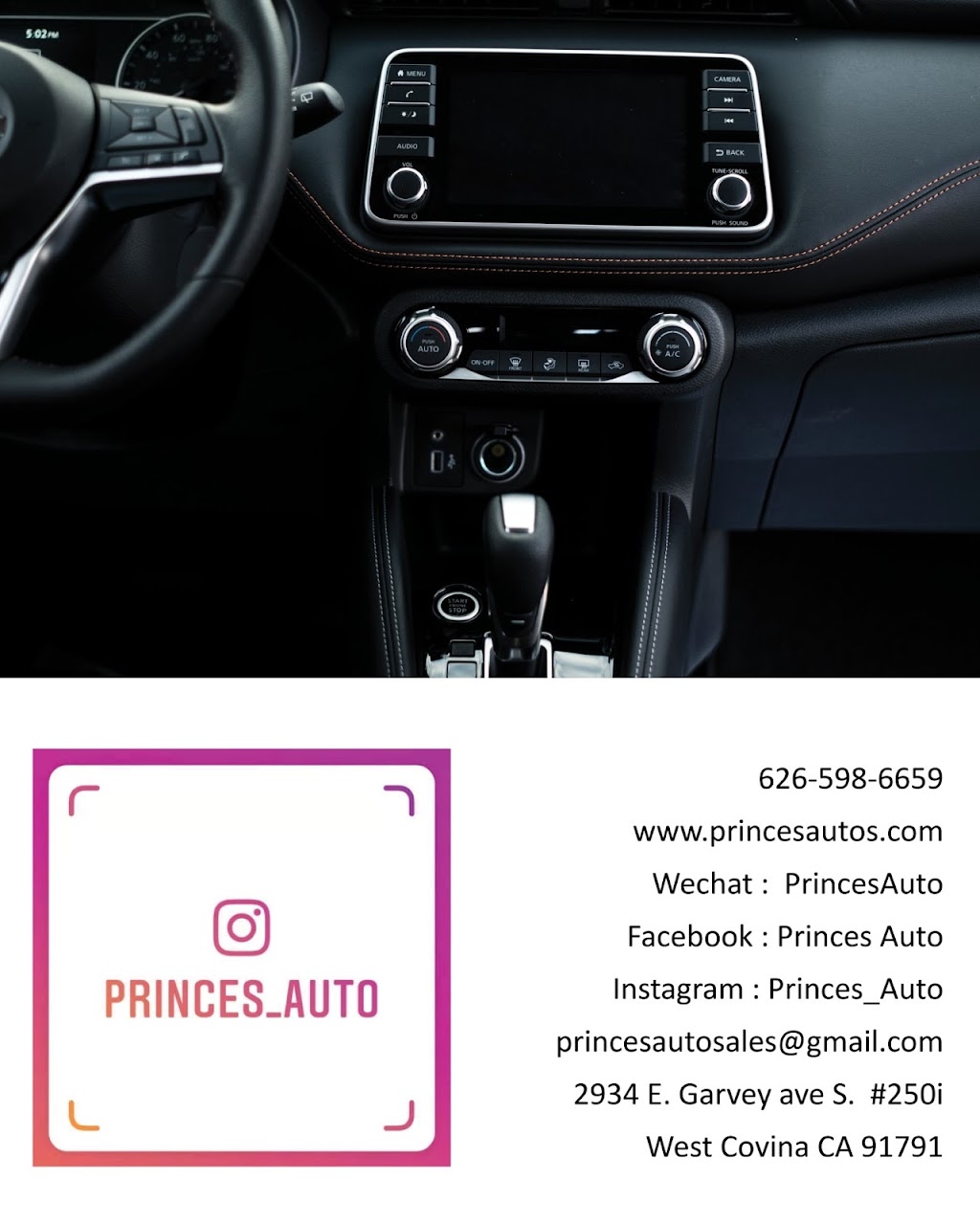 Princes Auto | 2934 E Garvey Ave S ste# 250i, West Covina, CA 91791, USA | Phone: (626) 598-6659