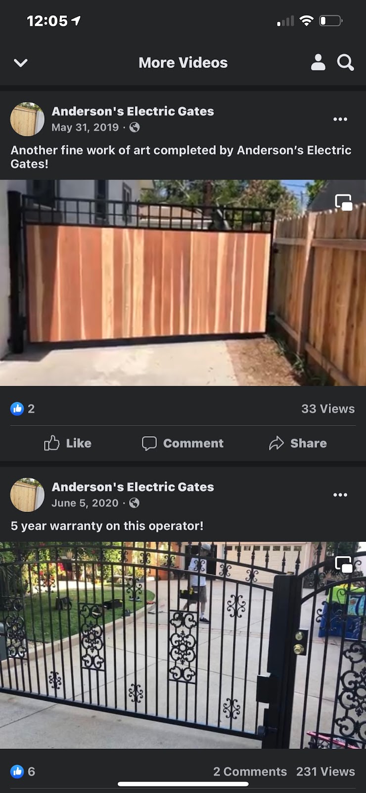 Andersons Electric Gates | 10357 Haines Canyon Ave, Tujunga, CA 91042, USA | Phone: (818) 399-6469