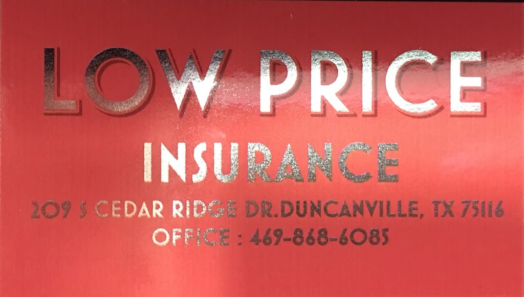 Low Price Insurance Tax & More | 209 S Cedar Ridge Dr, Duncanville, TX 75116, USA | Phone: (469) 868-6085