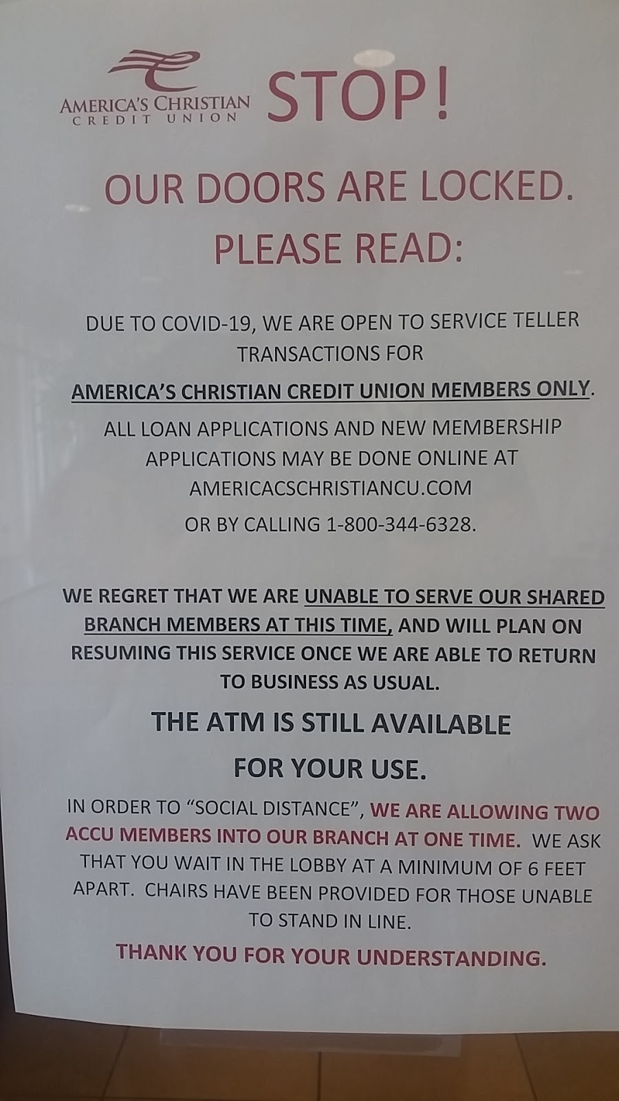 Americas Christian Credit Union | 2100 E Rte 66, Glendora, CA 91740, USA | Phone: (800) 343-6328