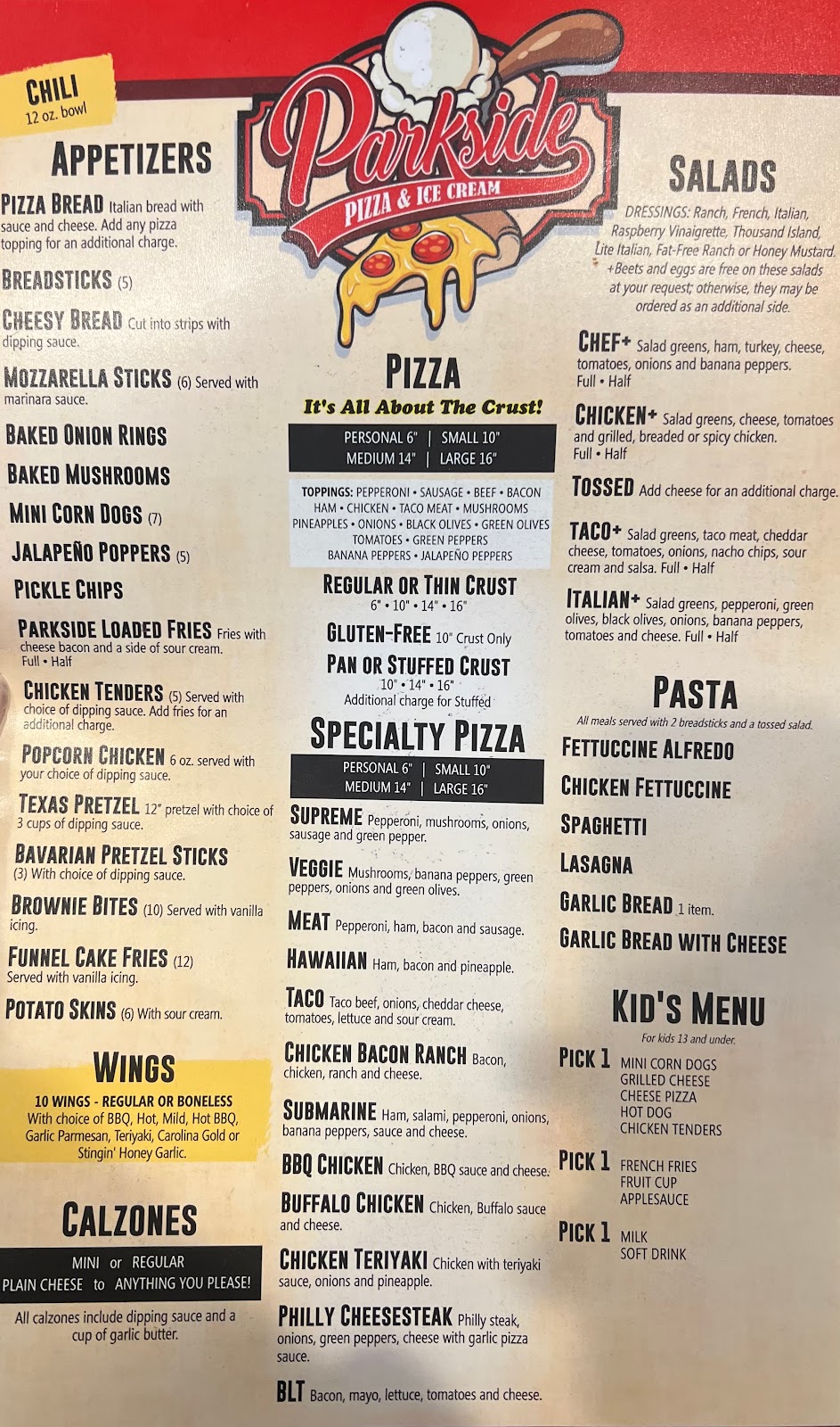 Parkside Pizza and Ice Cream | 1361 W Market St, Germantown, OH 45327, USA | Phone: (937) 855-7175