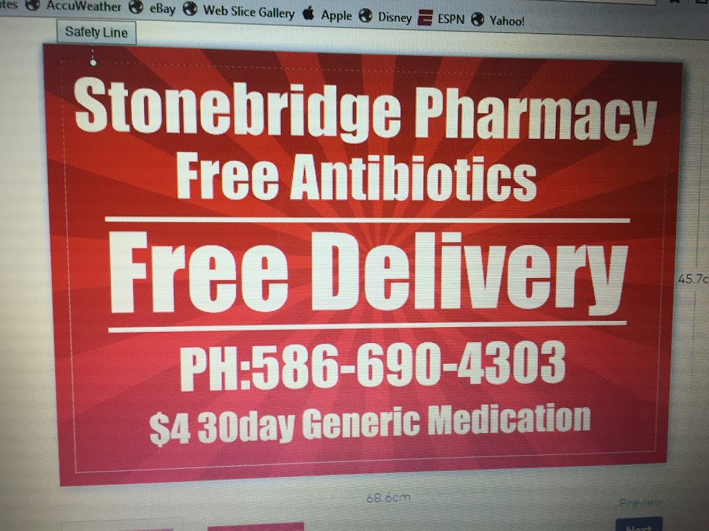 Stonebridge Retail Pharmacy | 13350 24 Mile Rd #300, Shelby Township, MI 48315, USA | Phone: (586) 690-4303