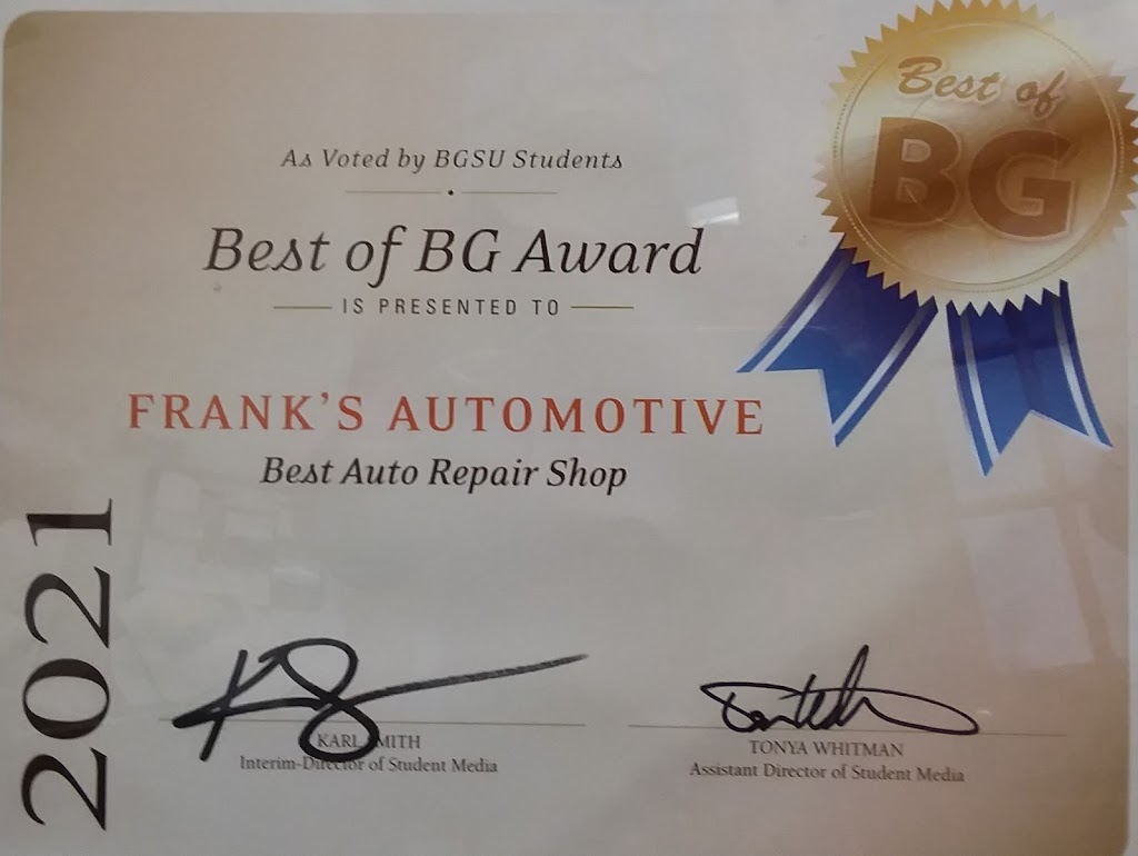 Franks Automotive | 921 N Main St, Bowling Green, OH 43402 | Phone: (419) 352-3937