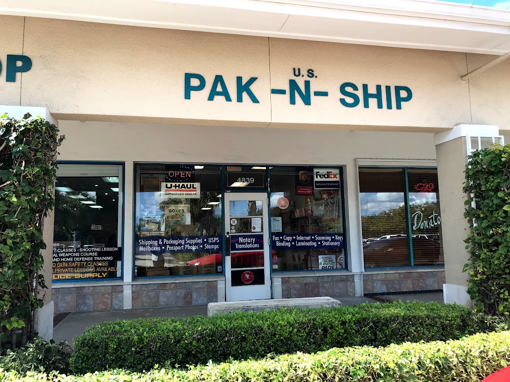 US PAK N SHIP : FEDEX - UPS - USPS - DHL / U-HAUL | 4839 Volunteer Rd, Davie, FL 33330, USA | Phone: (954) 434-4491