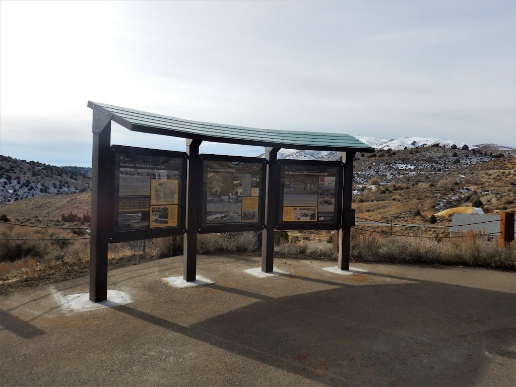 American Flat Mill Kiosk at Visitors Lookout | Silver City, NV 89428, USA | Phone: (775) 885-6000 American Flat Mill Kiosk at Visitors Lookout | Silver City, NV 89428, USA | Phone: (775) 885-6000