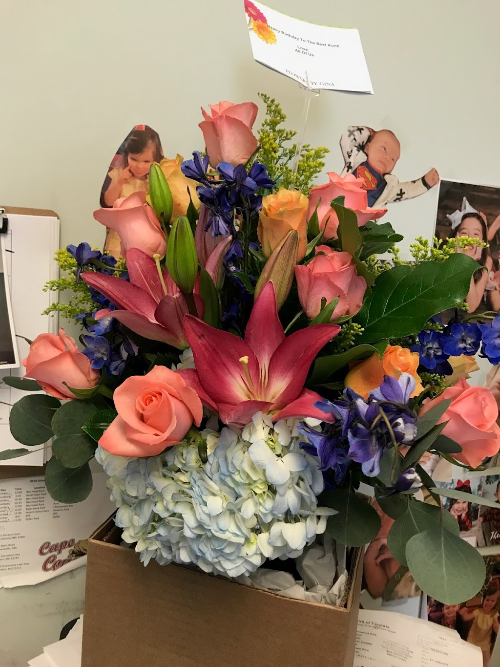 Flowers By Gina | 6325 Washington Blvd suite n, Elkridge, MD 21075, USA | Phone: (410) 796-4462