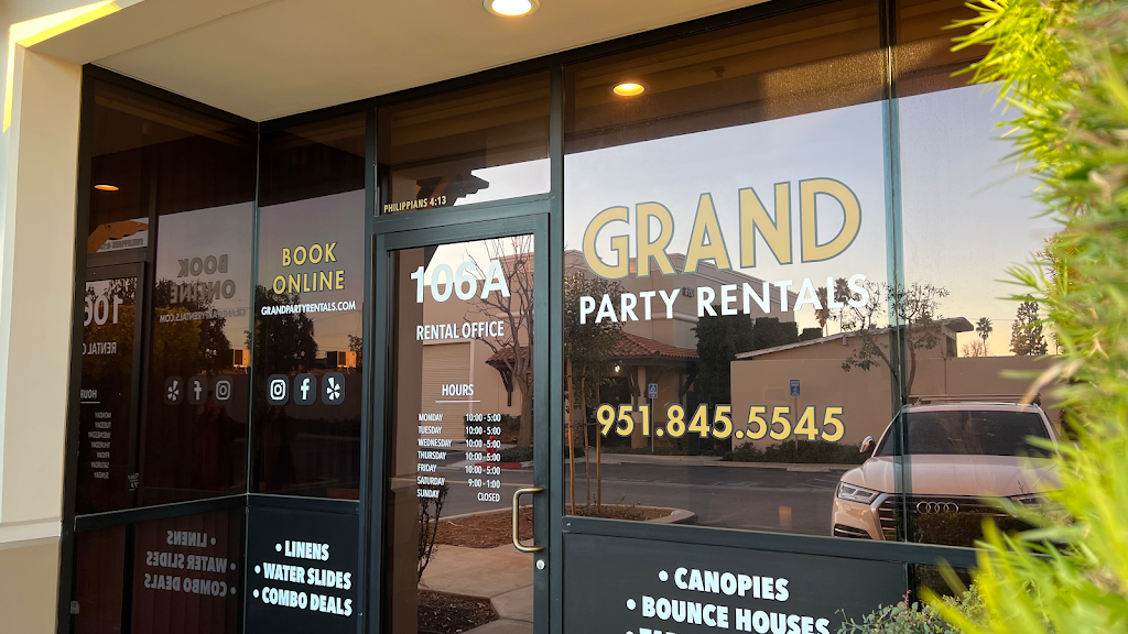 GRAND PARTY RENTALS | 1090 5th St Suite 106A, Calimesa, CA 92320, USA | Phone: (951) 845-5545