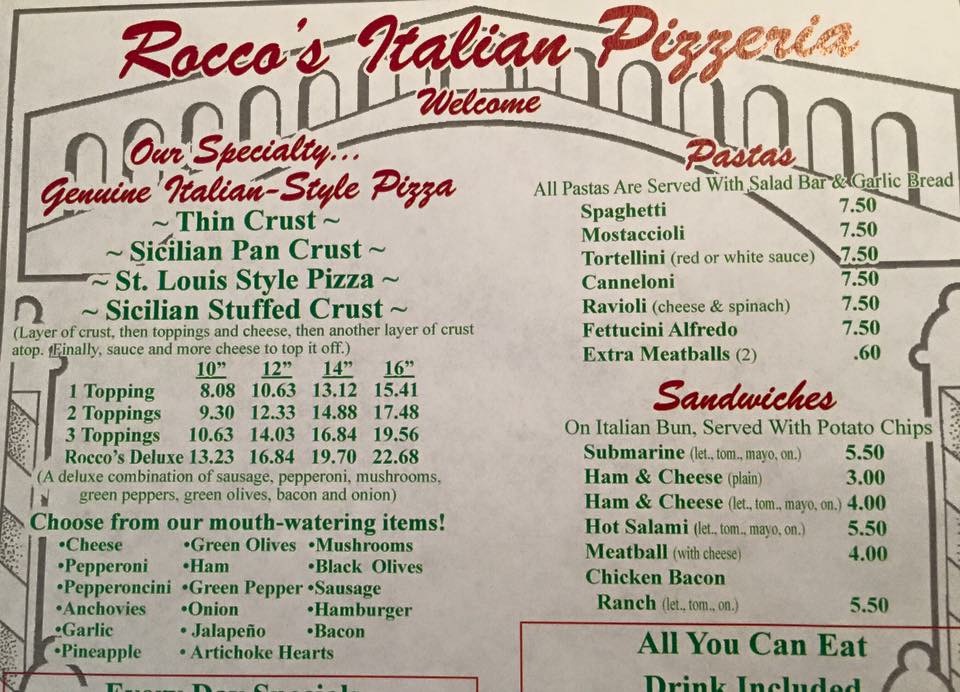 Roccos Pizzeria | 211 S Macoupin St, Gillespie, IL 62033 | Phone: (217) 839-4777