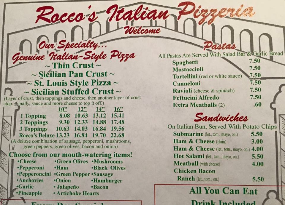 Roccos Pizzeria | 211 S Macoupin St, Gillespie, IL 62033, USA | Phone: (217) 839-4777