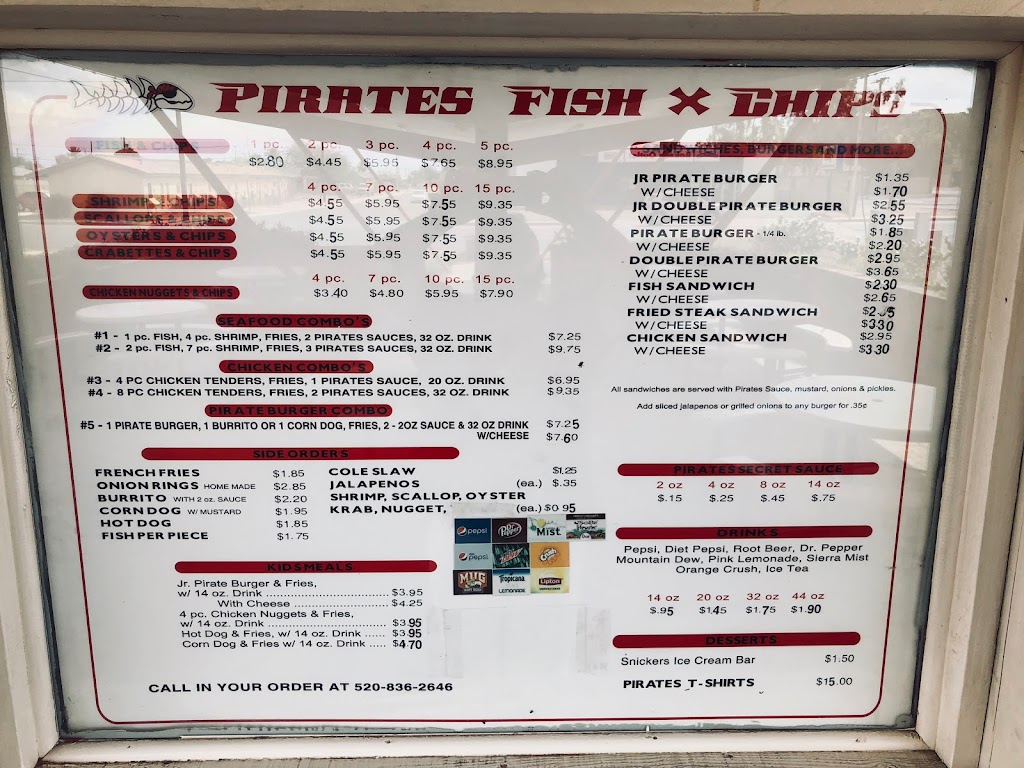 Pirates Fish & Chips | 818 N Pinal Ave, Casa Grande, AZ 85122, USA | Phone: (520) 836-2646