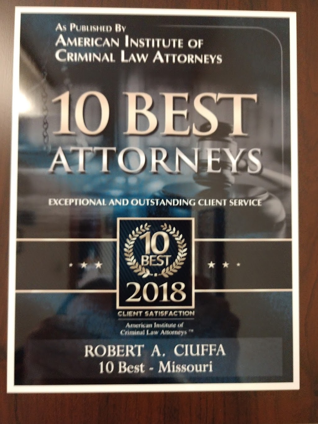 Robert A. Ciuffa Attorney at Law | 9306 Olive Blvd, Olivette, MO 63132 | Phone: (314) 997-4321