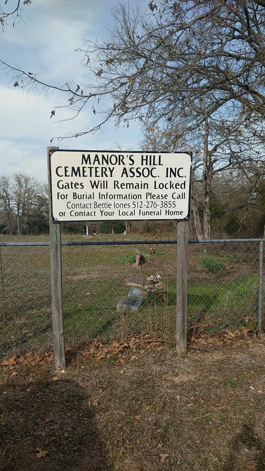 Manors Hill cemetery assoc. Inc. | 20903 Sandy Brown Ln, Webberville, TX 78653, USA | Phone: (512) 276-3855