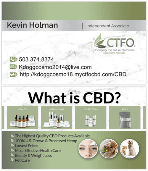 CTFO Kevin Holman 100% CBD Products | 2330 SE Brookwood Ave Unit 118, Hillsboro, OR 97123, USA | Phone: (503) 374-8374