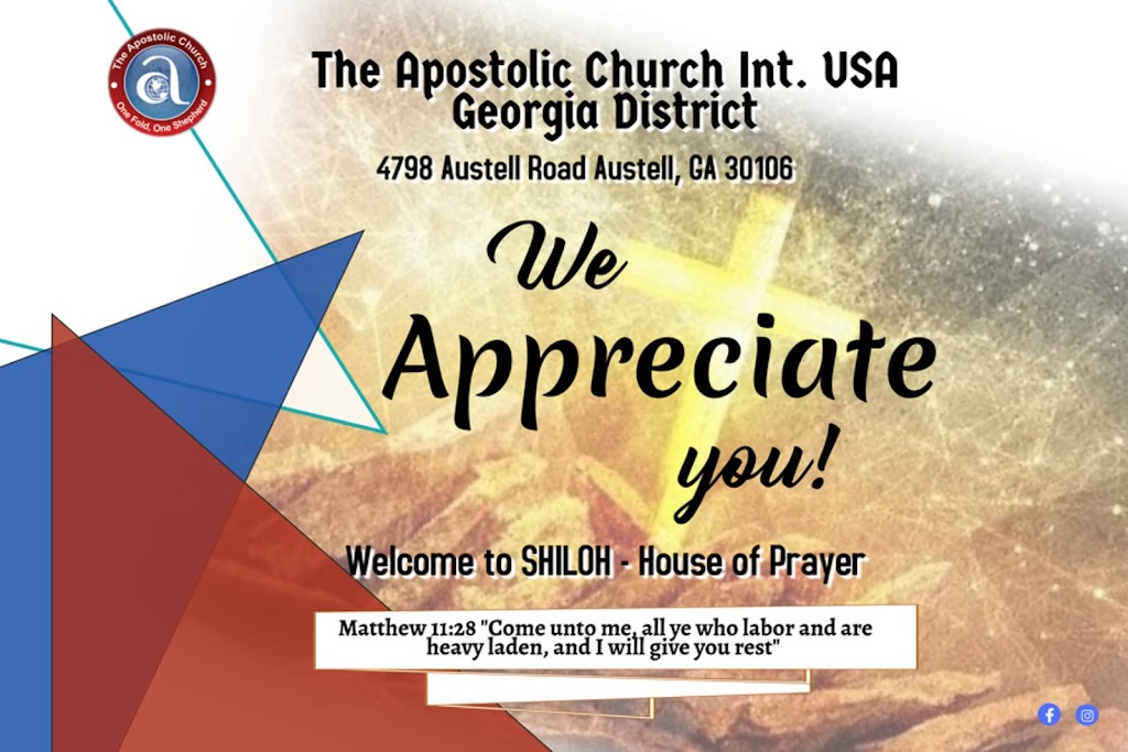 The Apostolic Church Int. Atlanta | 4798 Austell Rd, Austell, GA 30106, USA | Phone: (571) 409-8322