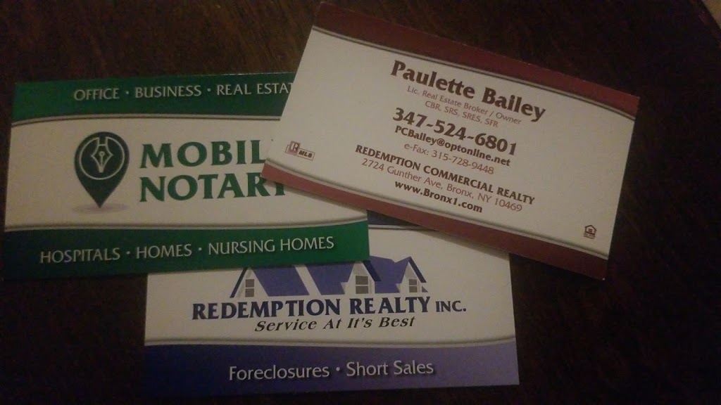 Paulette Bailey, Realtor - Redemption Realty Inc./Notary Services | 2724 Gunther Ave, Bronx, NY 10469, USA | Phone: (347) 524-6801