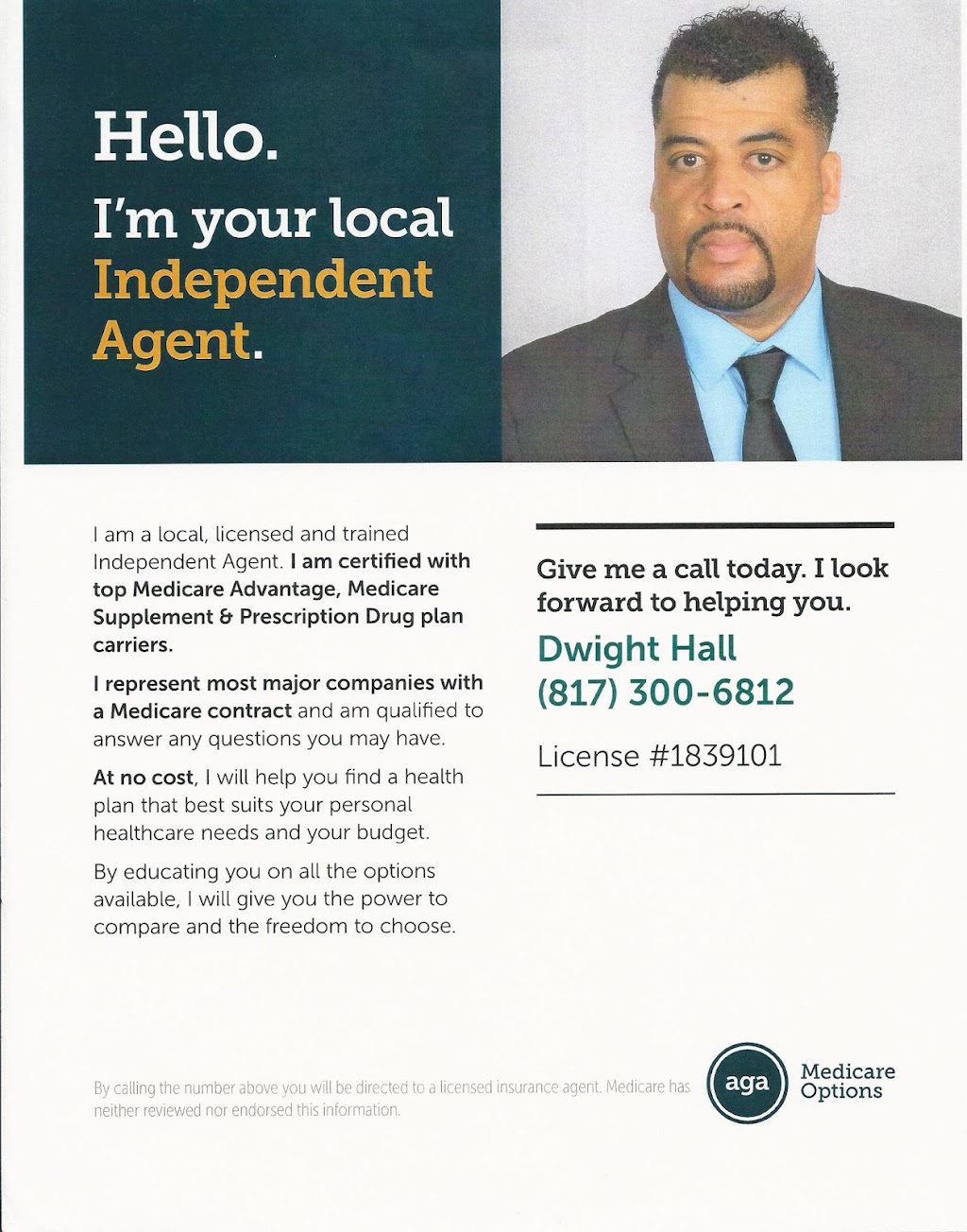 Dwight D Hall Insurance Agency | 4305 Vance Rd, Fort Worth, TX 76180, USA | Phone: (817) 300-6812