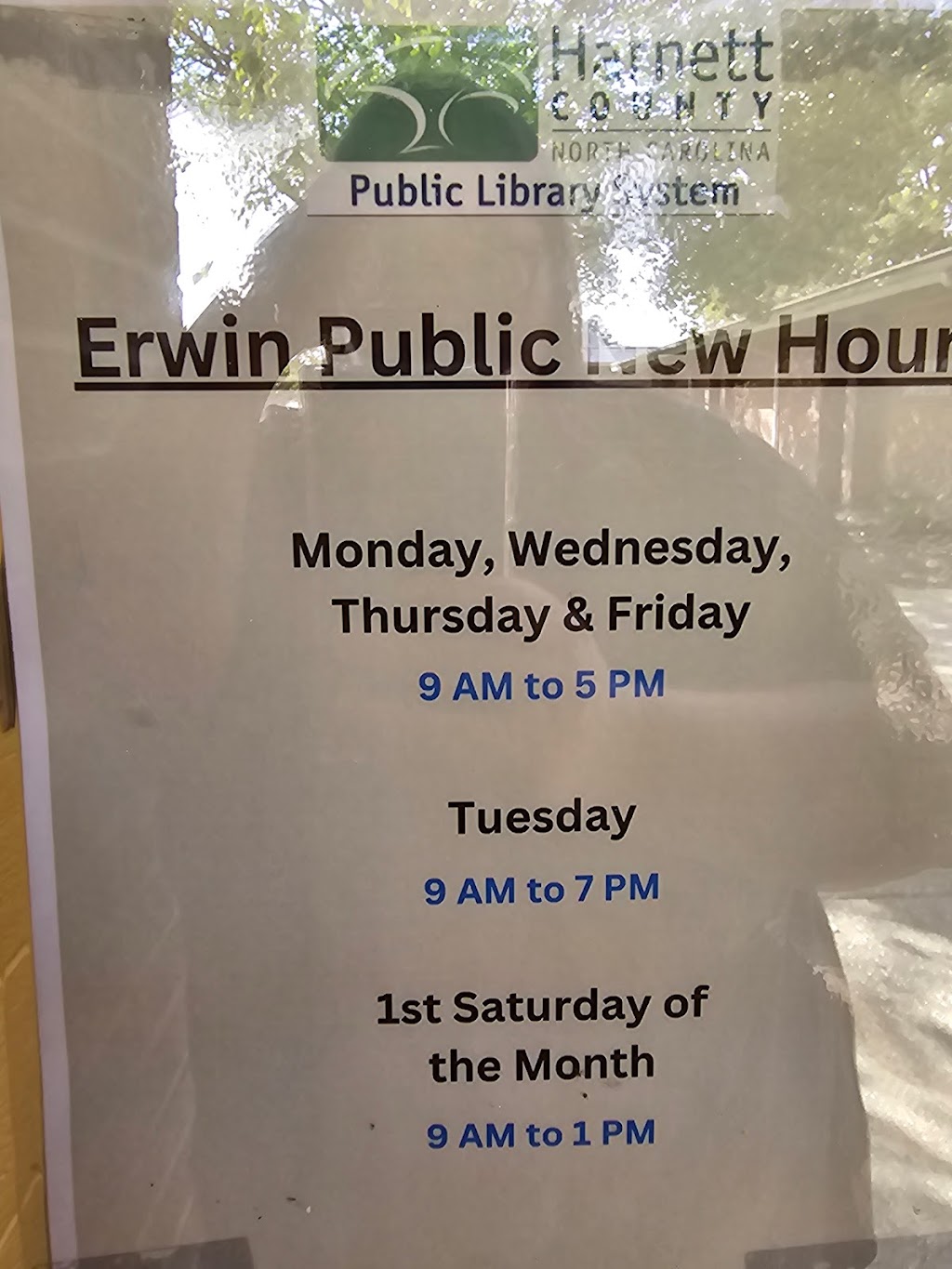 Erwin Public Library | 110 W F St, Erwin, NC 28339, USA | Phone: (910) 897-5780