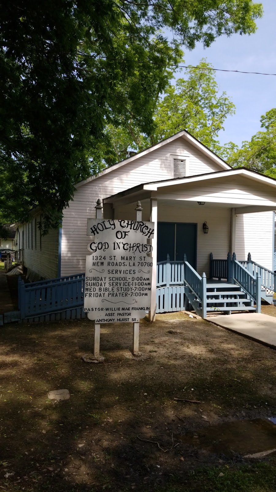 Holy Church of God | 1324 St Mary St, New Roads, LA 70760, USA | Phone: (225) 638-7445