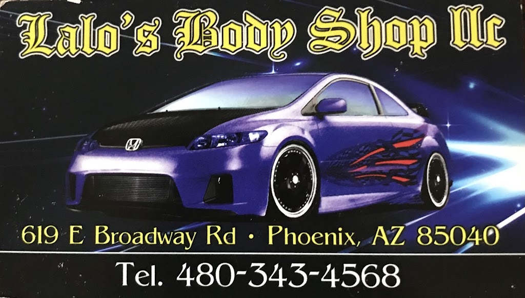 Lalos Body Shop Llc | 619 E Broadway Rd, Phoenix, AZ 85040, USA | Phone: (480) 343-4568