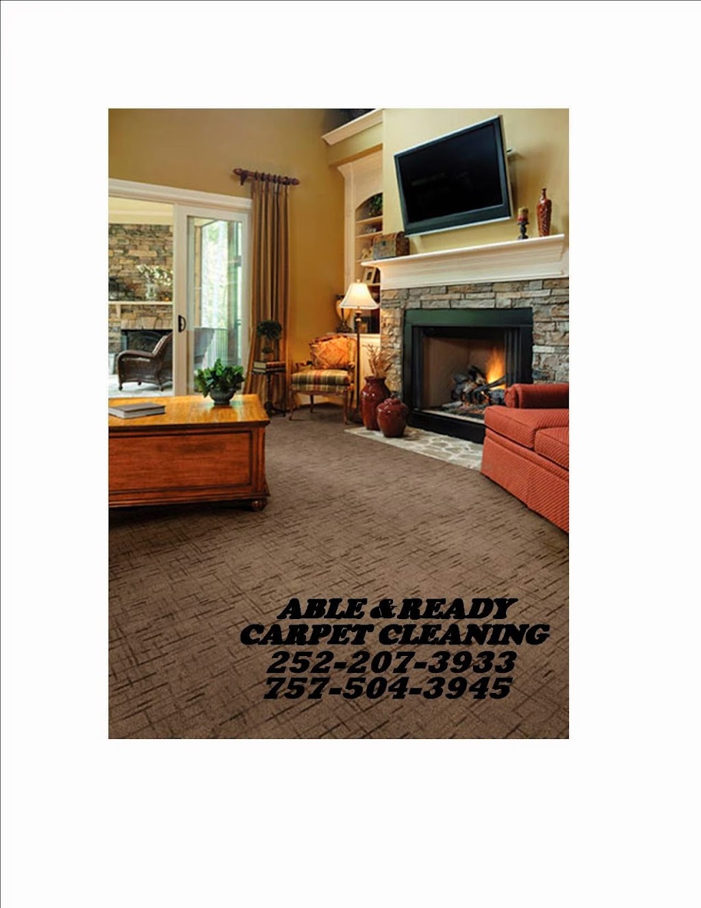 Able & Ready Carpet Cleaning | 648 Grandy Rd, Grandy, NC 27939, USA | Phone: (252) 207-3933