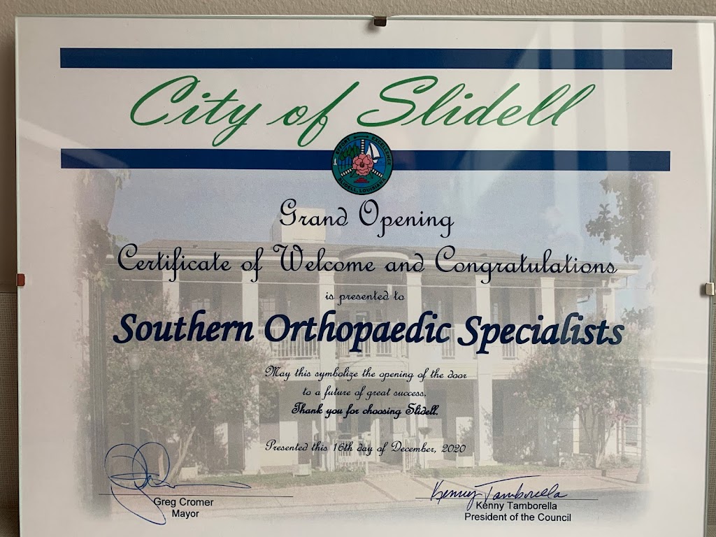 Southern Orthopaedic Specialists | 1810 Lindberg Dr STE 3300, Slidell, LA 70458, USA | Phone: (985) 646-8981