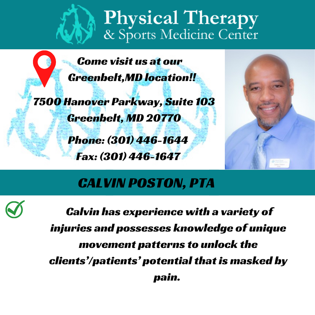 Physical Therapy & Sports Medicine Center | 6915 Laurel Bowie Rd Suite 100, Bowie, MD 20715, USA | Phone: (240) 245-4245