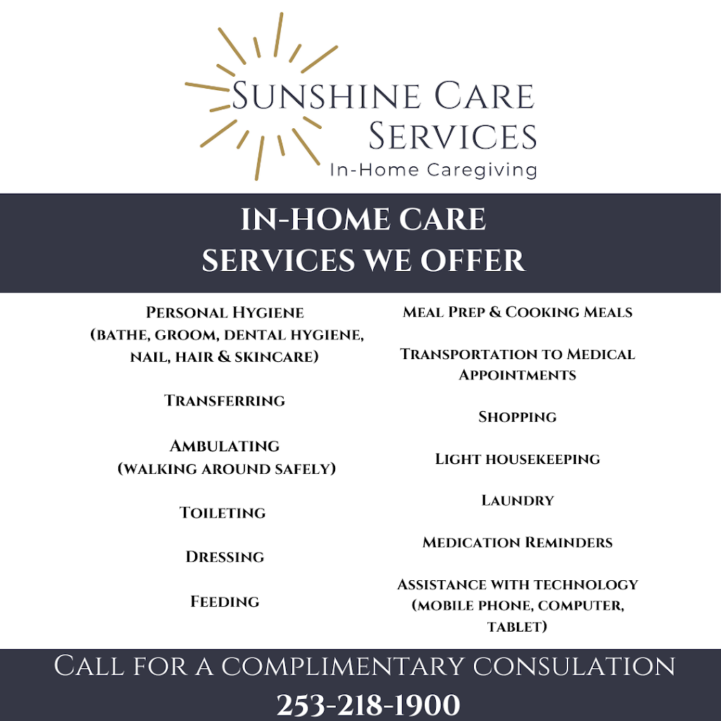 Sunshine Care Services LLC | 2035 S Fruitland, Puyallup, WA 98371, USA | Phone: (253) 218-1900