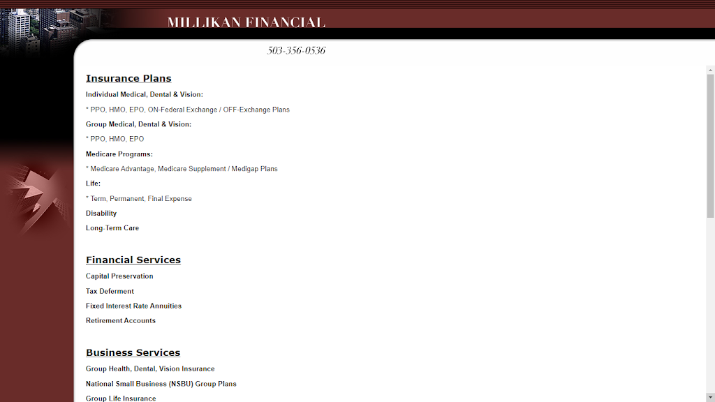 Millikan Insurance & Financial Services | Beaverton, OR 97003, USA | Phone: (503) 356-0536