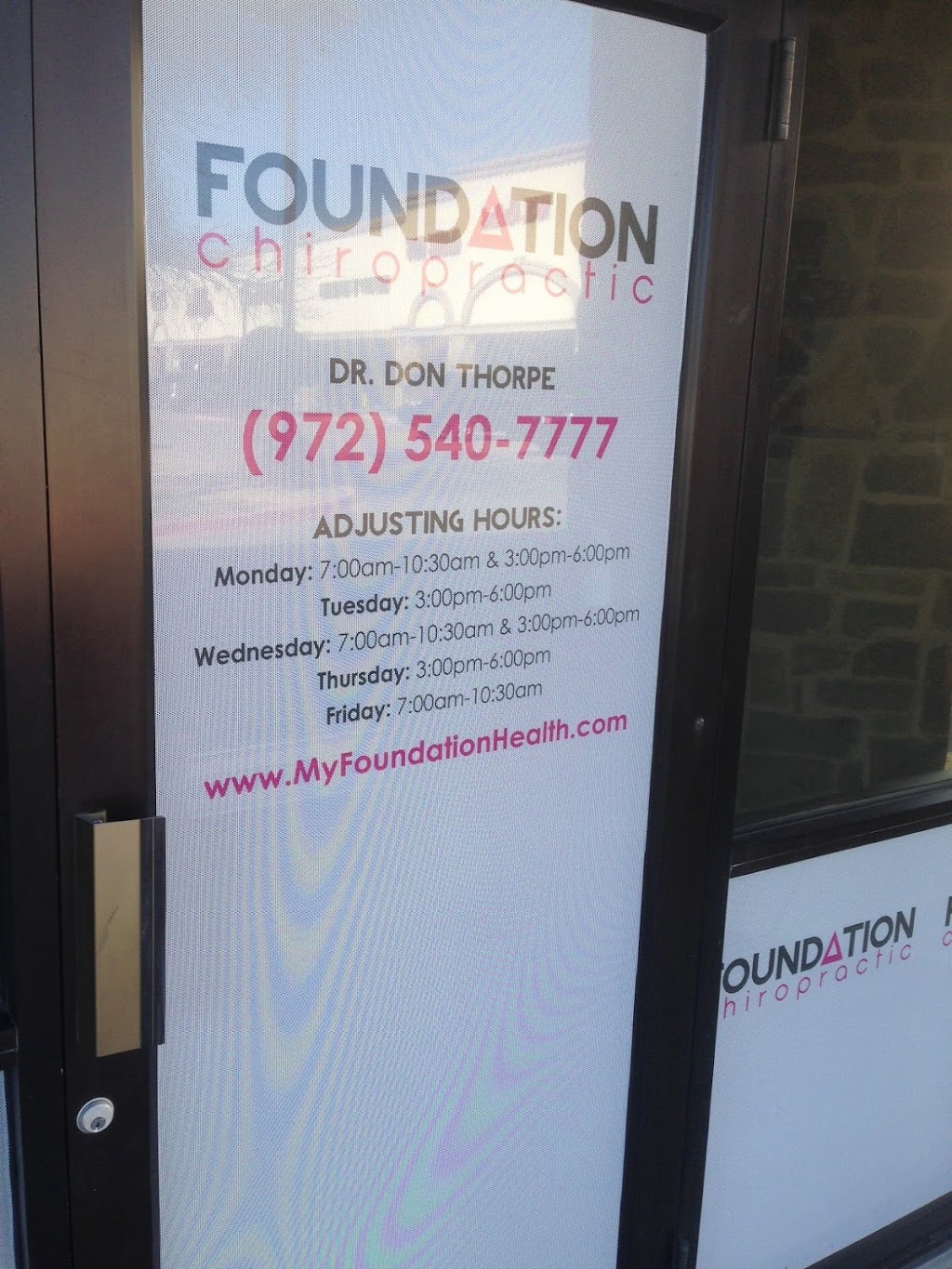 Foundation Health Chiropractic | 5180 Eldorado Pkwy Suite 202, McKinney, TX 75070, USA | Phone: (972) 540-7777