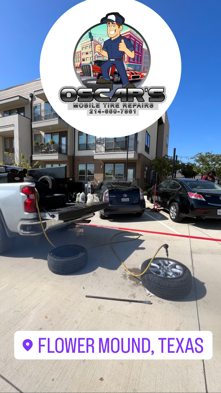 OSCAR’S 24 HRS MOBILE TIRE REPAIR SERVICIO DE LLANTAS 24 HORAS | 1933 SE 14th St, Grand Prairie, TX 75051, USA | Phone: (214) 650-7861