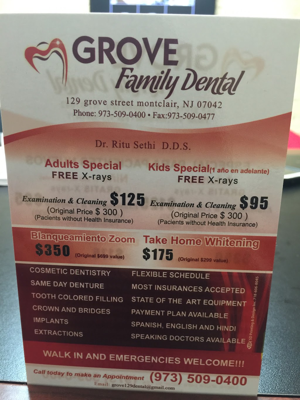 Grove Family Dental | 129 Level, Grove St, Montclair, NJ 07042, USA | Phone: (973) 509-0400