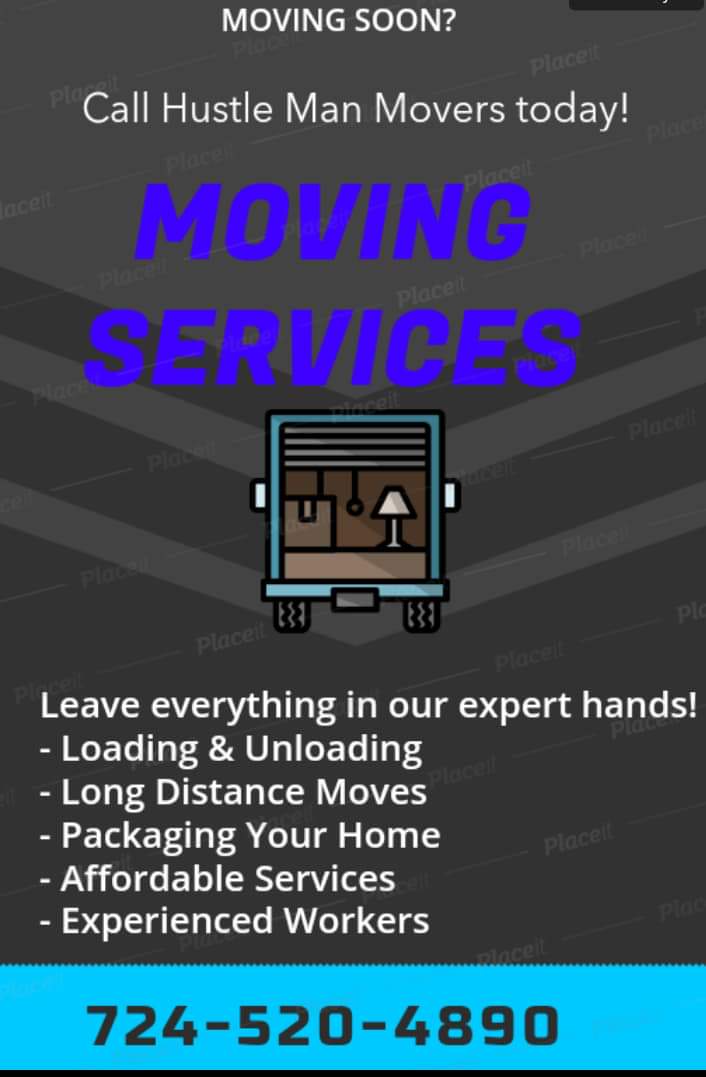 Hustle Man Movers | 890 Solomon Temple Rd, Latrobe, PA 15650, USA | Phone: (724) 875-2933