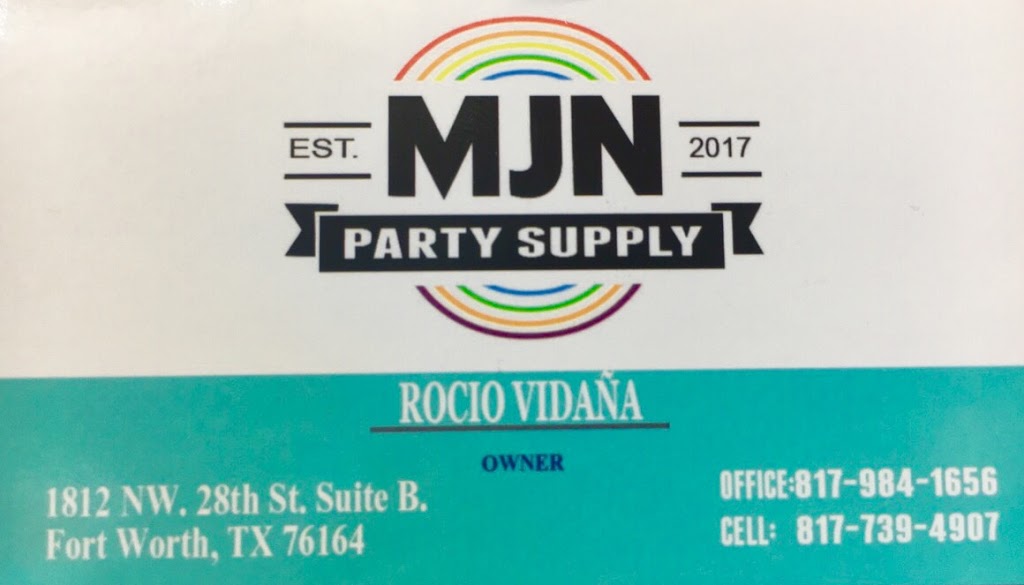 MJN Party Supply | 1812 NW 28th St, Fort Worth, TX 76164, USA | Phone: (817) 984-1656