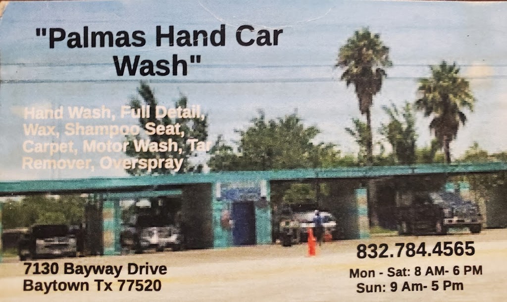 Palmas Hand Car Wash | 7130 Bayway Dr, Baytown, TX 77520, USA | Phone: (832) 784-4565