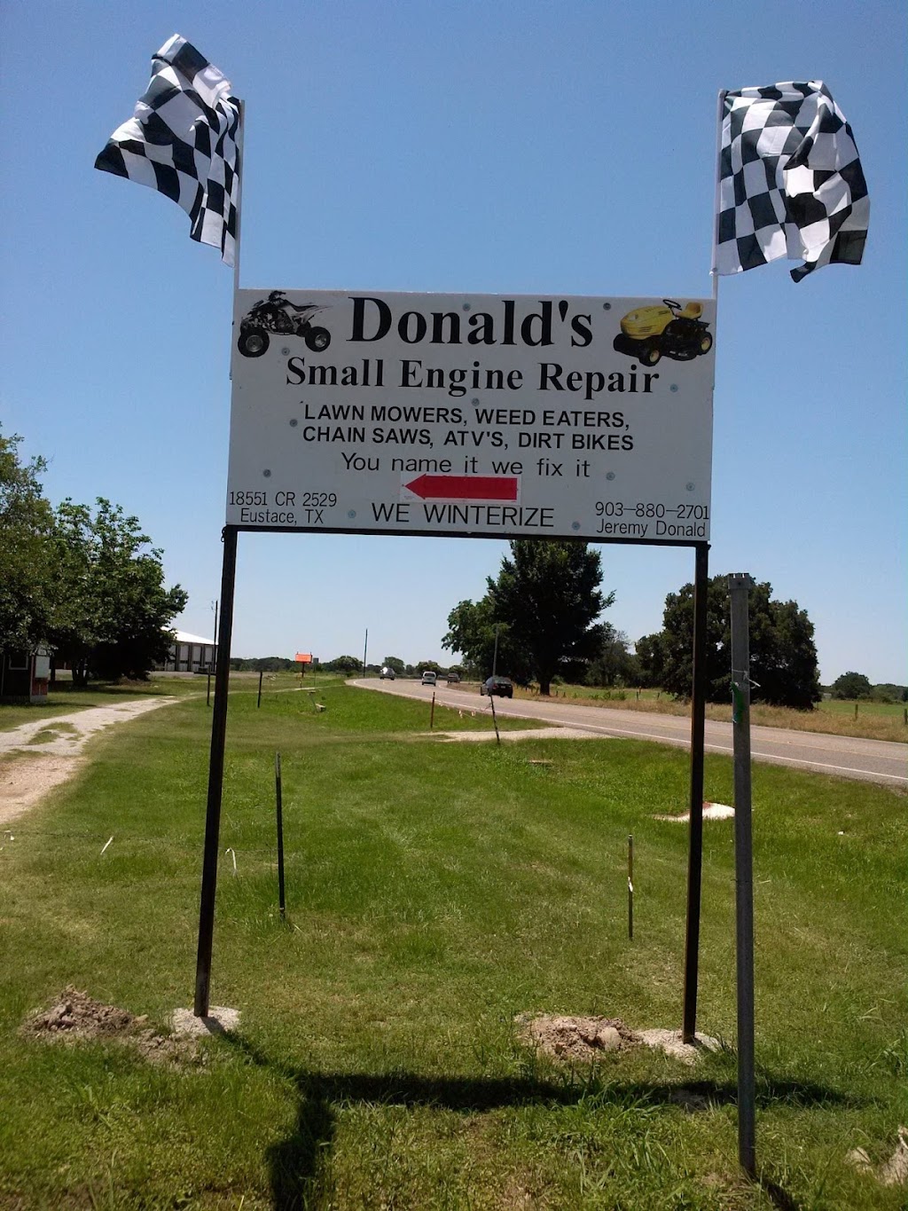 Donald’s small engine repair | 18551 Co Rd 2529, Eustace, TX 75124, USA | Phone: (903) 880-2701