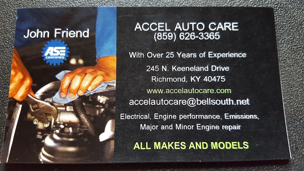 Accel Auto Care | 245 N Keeneland Dr, Richmond, KY 40475, USA | Phone: (859) 626-3365