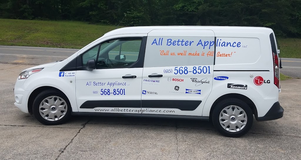 All Better Appliance LLC | 4193 TN-96, Burns, TN 37029, USA | Phone: (615) 568-8501