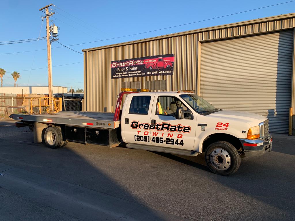 Great Rate Body Shop & Towing service Modesto | 717 S 7th St Unit 2, G, Modesto, CA 95353, USA | Phone: (209) 424-0607