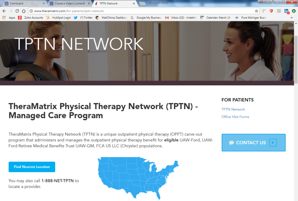 TheraMatrix Physical Therapy Network (TPTN) | 900 Auburn Ave, Pontiac, MI 48342, USA | Phone: (248) 333-3335