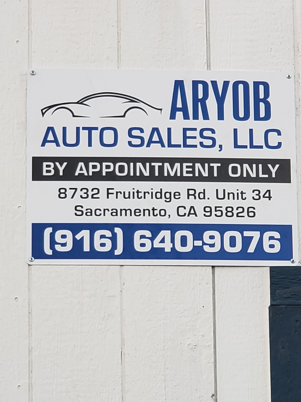 ARYOB AUTO SALES | 8732 Fruitridge Rd #34, Sacramento, CA 95826 | Phone: (916) 649-9076