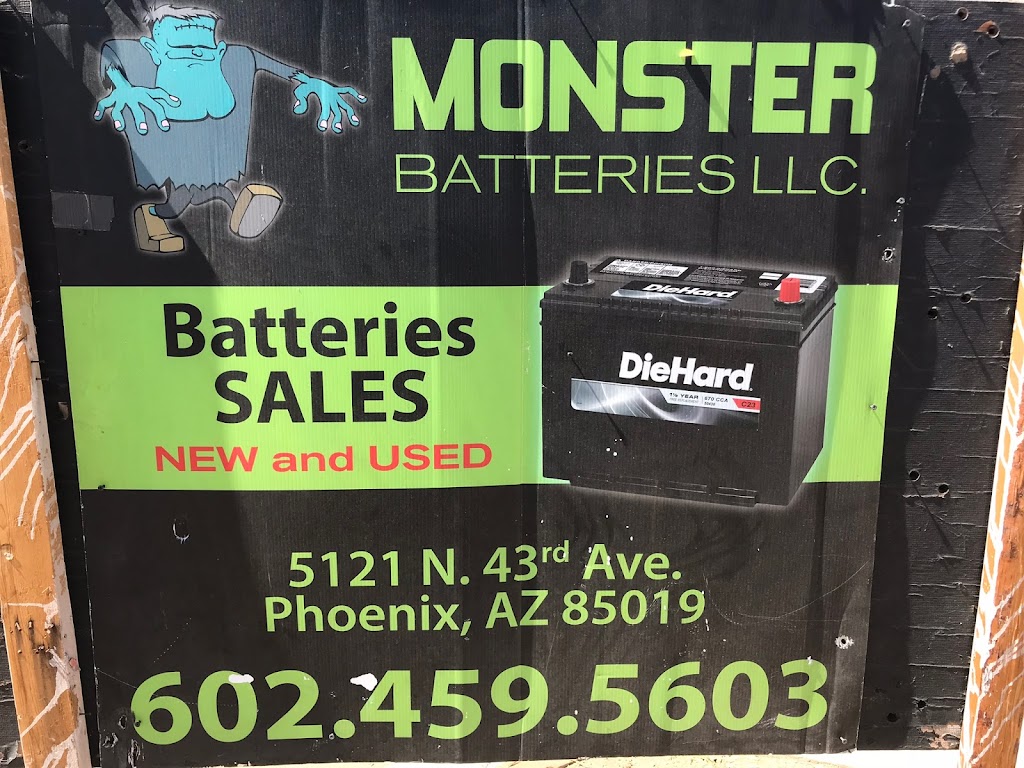 Monster Batteries Llc | 5121 N 43rd Ave, Phoenix, AZ 85019, USA | Phone: (602) 459-5603