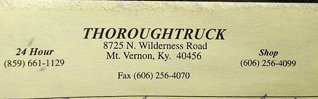 Derby City South Truck Repair/Thorough Truck | 1990 Richmond St, Mt Vernon, KY 40456, USA | Phone: (606) 256-4099