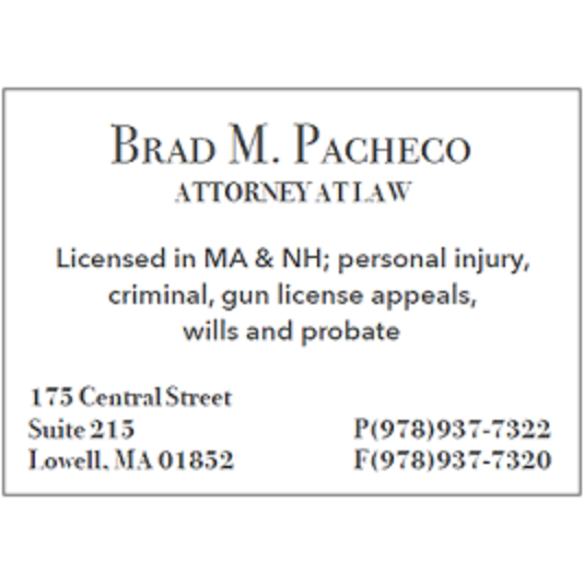 Brad M Pacheco Injury Lawyer | 517 Rogers St, Lowell, MA 01852, USA | Phone: (978) 937-7322