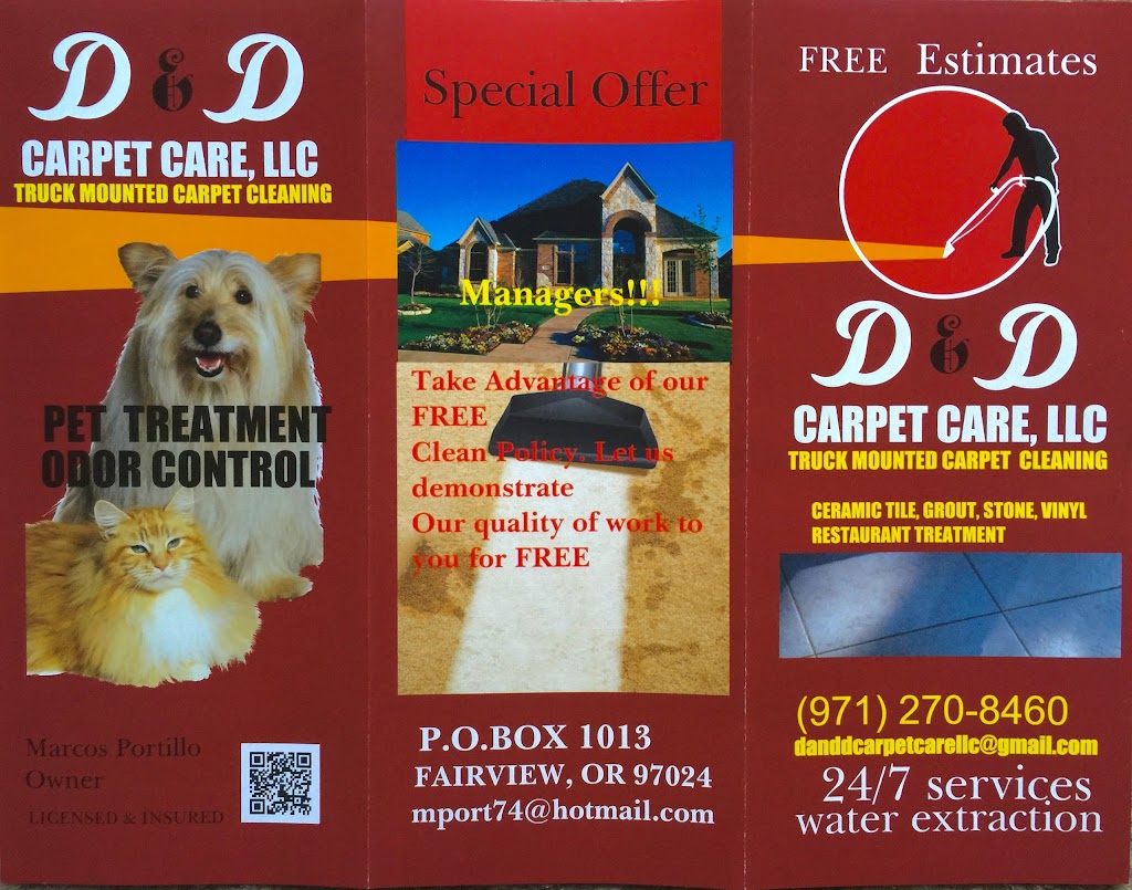 D and D Carpet Care, Llc | 64 NE 202nd Ave, Portland, OR 97230, USA | Phone: (971) 270-8460