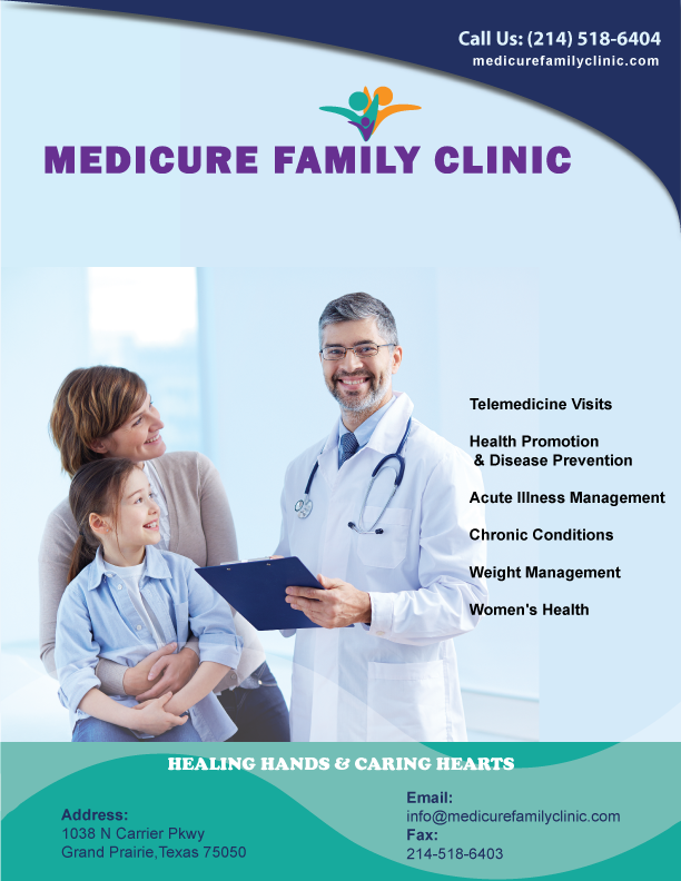 Medicure Family Clinic | 1038 N Carrier Pkwy, Grand Prairie, TX 75050, USA | Phone: (214) 518-6404