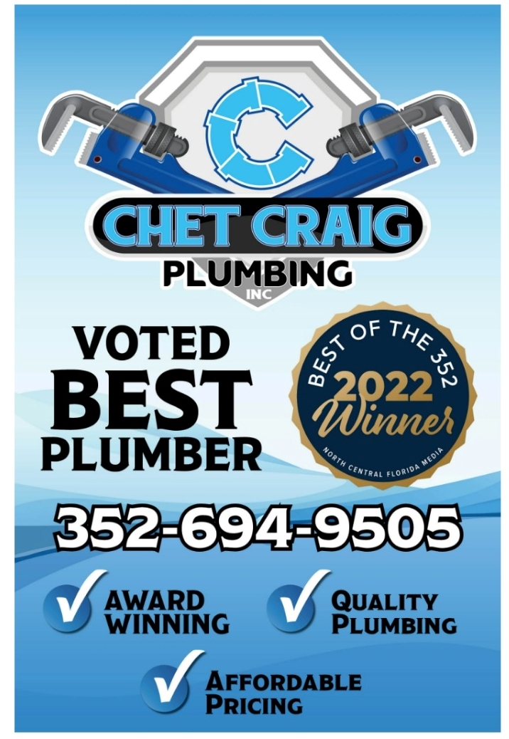 Chet Craig Plumbing Inc. | 3925 SE 45th Ct Suite e, Ocala, FL 34480, USA | Phone: (352) 694-9505